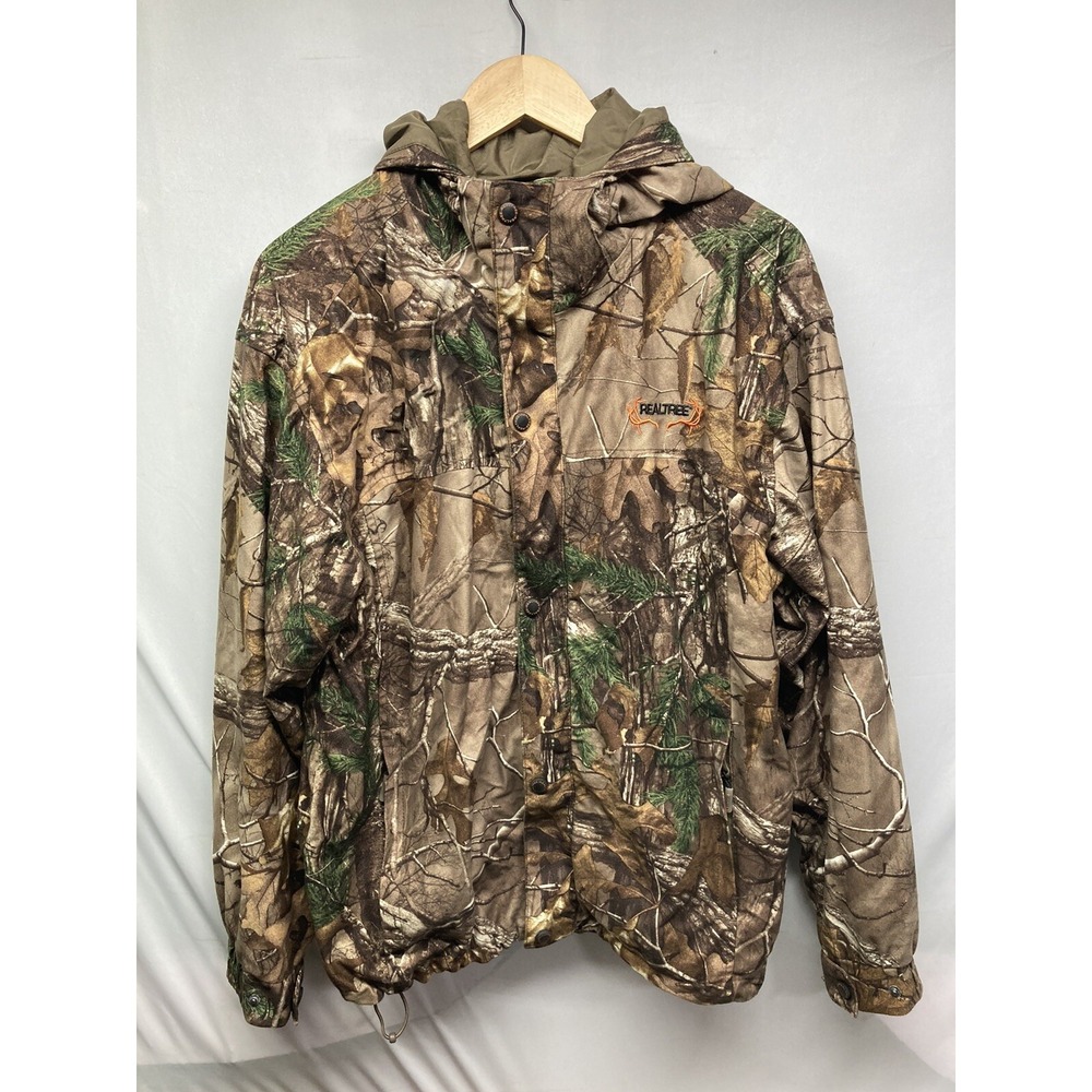 Realtree XTRA Woodland Camo Hunting Jacket Size Large Scent Control Camouflage